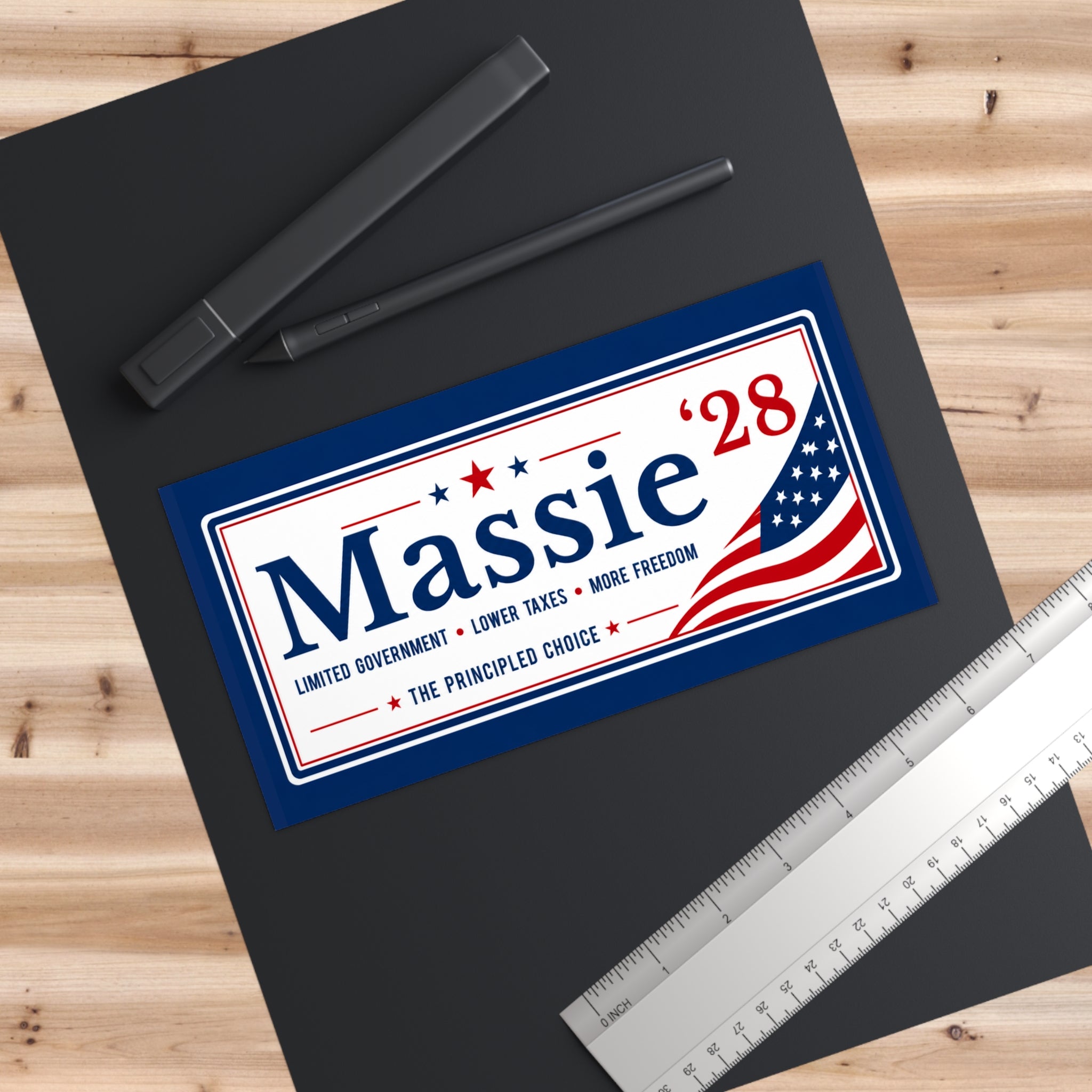 Massie '28 Campaign Bumper Sticker (7.5x3.75")