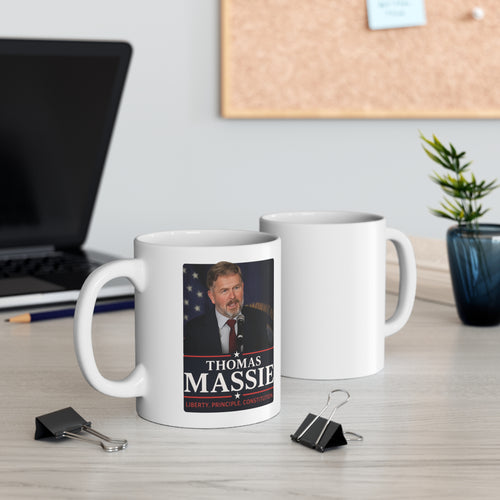 11oz Coffee Mug - Thomas Massie "Liberty, Principle, Constitution"