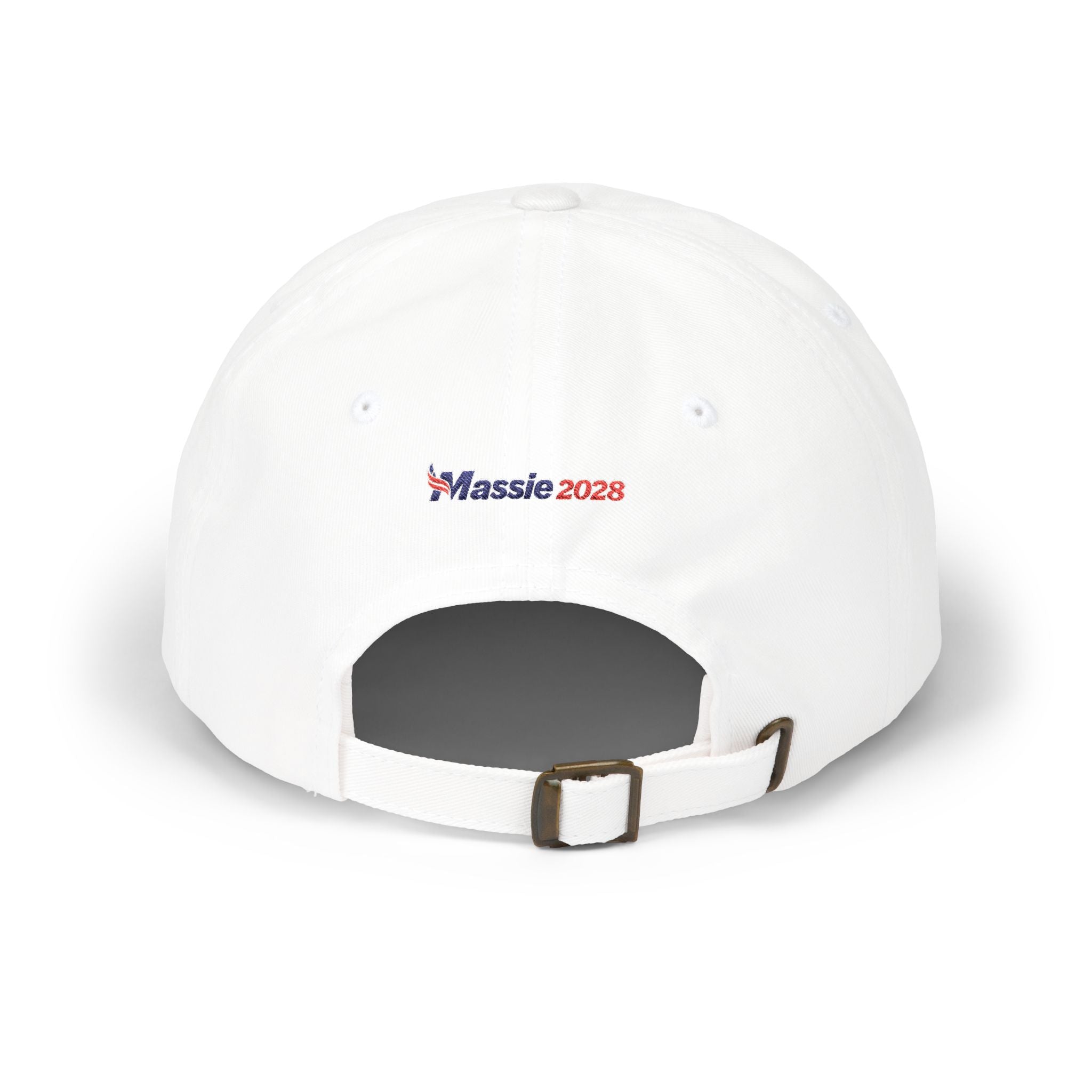America First/Massie 2028 Dad Cap (White/Stone/Khaki, Embroidered)