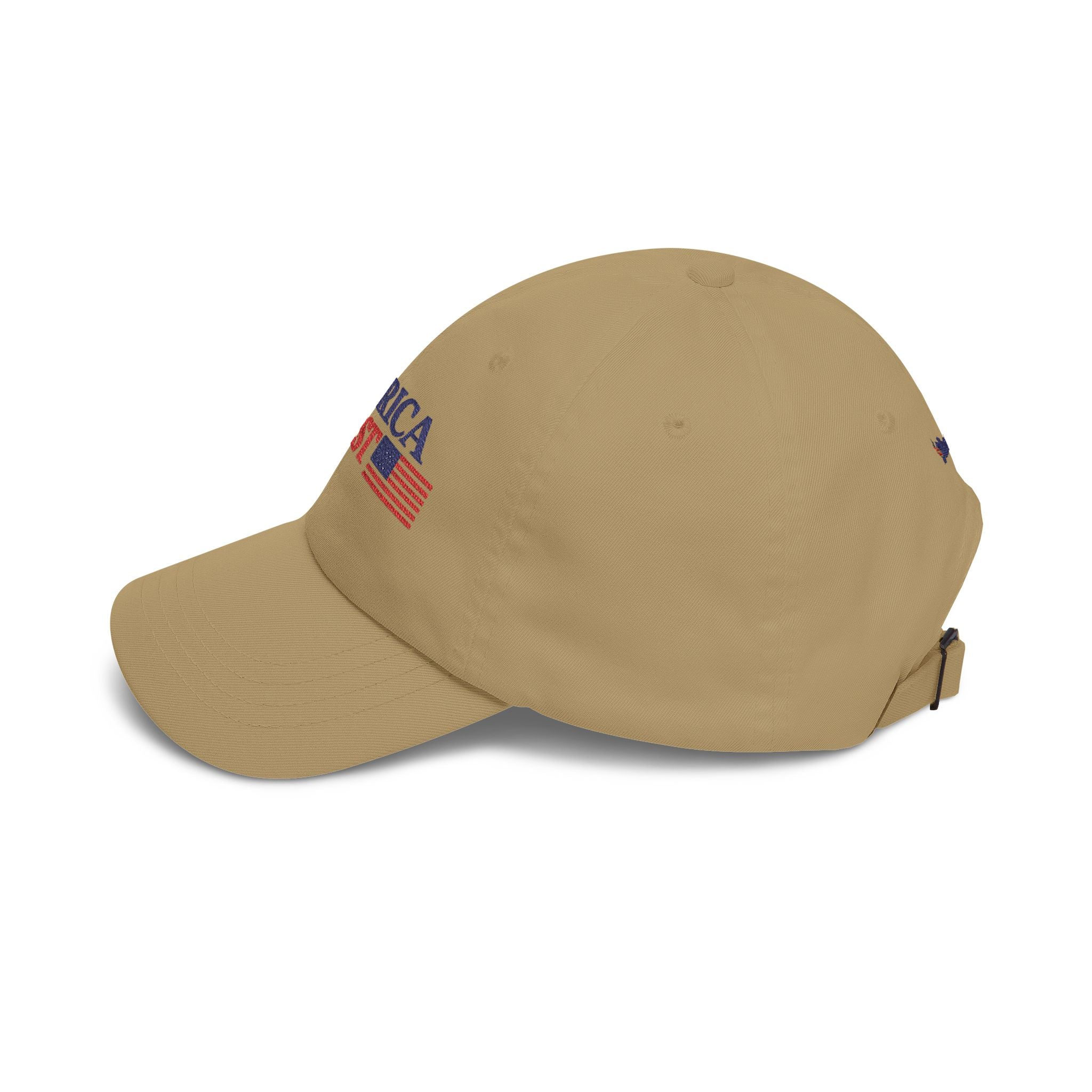 America First/Massie 2028 Dad Cap (White/Stone/Khaki, Embroidered)