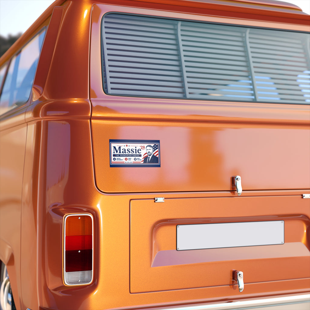 Massie '28 Bumper Sticker - The Principled Choice (7.5"x3.75")