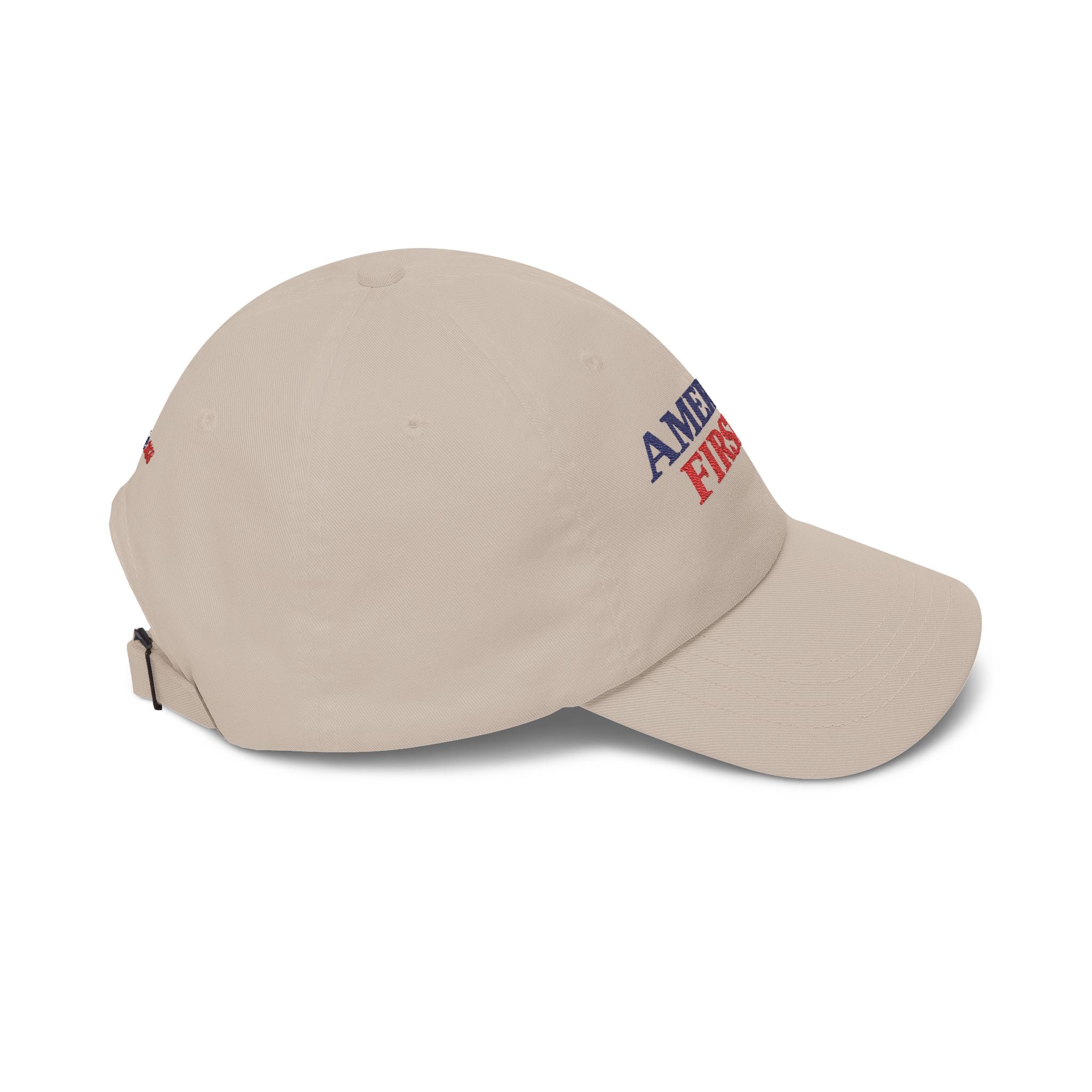America First/Massie 2028 Dad Cap (White/Stone/Khaki, Embroidered)