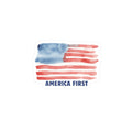 America First Flag Sticker - Kiss-Cut Vinyl Decal