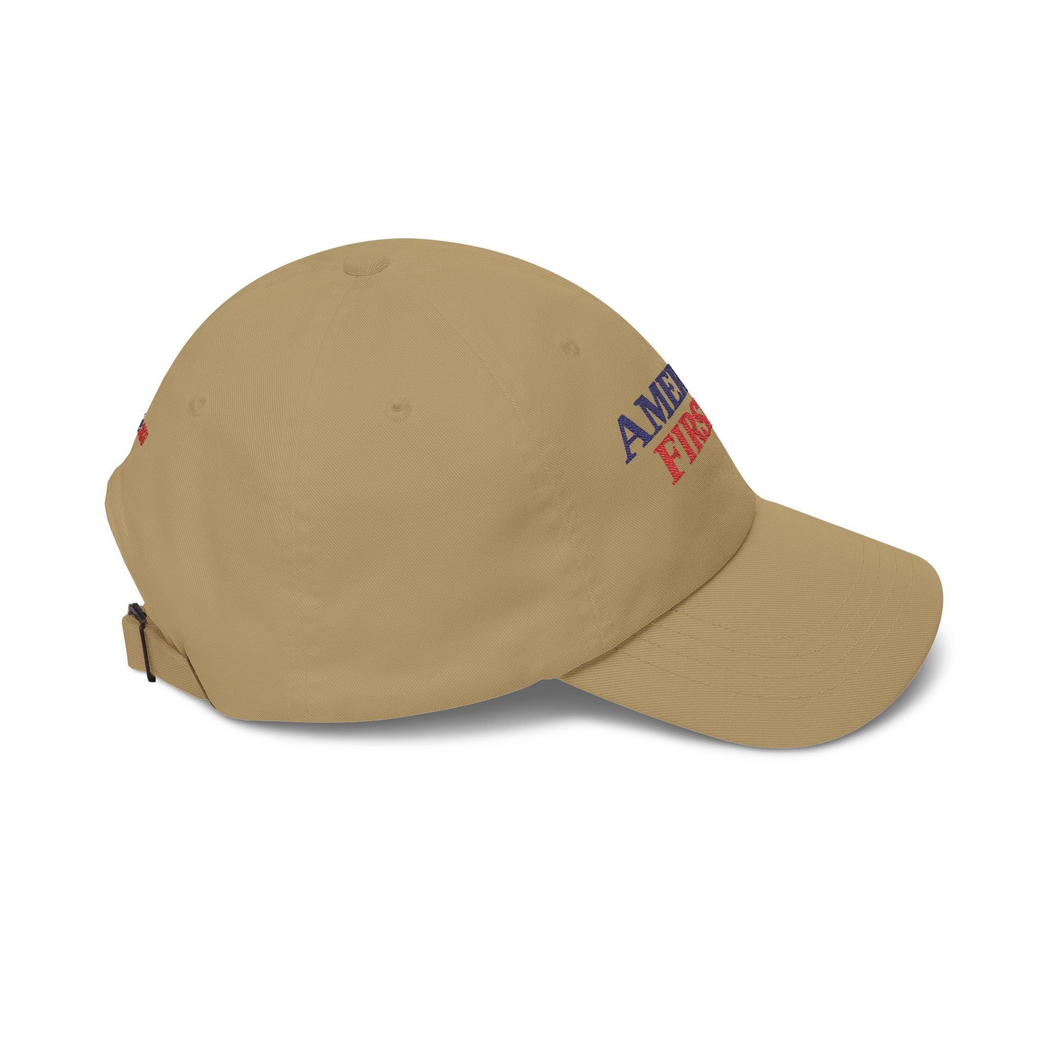 America First/Massie 2028 Dad Cap (White/Stone/Khaki, Embroidered)