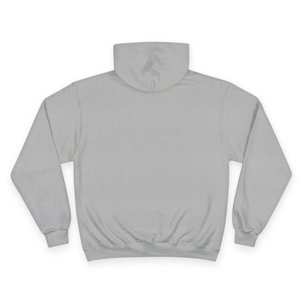 Men's Champion Hoodie (Gray) - America First with Vintage Distressed USA Flag Pullover